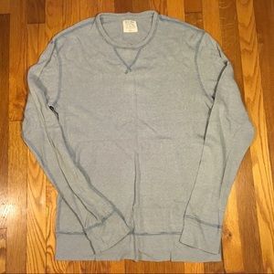 JCrew Men's Lightweight Blue and White Striped Top